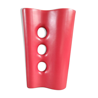 Vase en céramique rouge mat, 1960