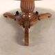 Antique walnut round table with drawers, Italy, 19th century