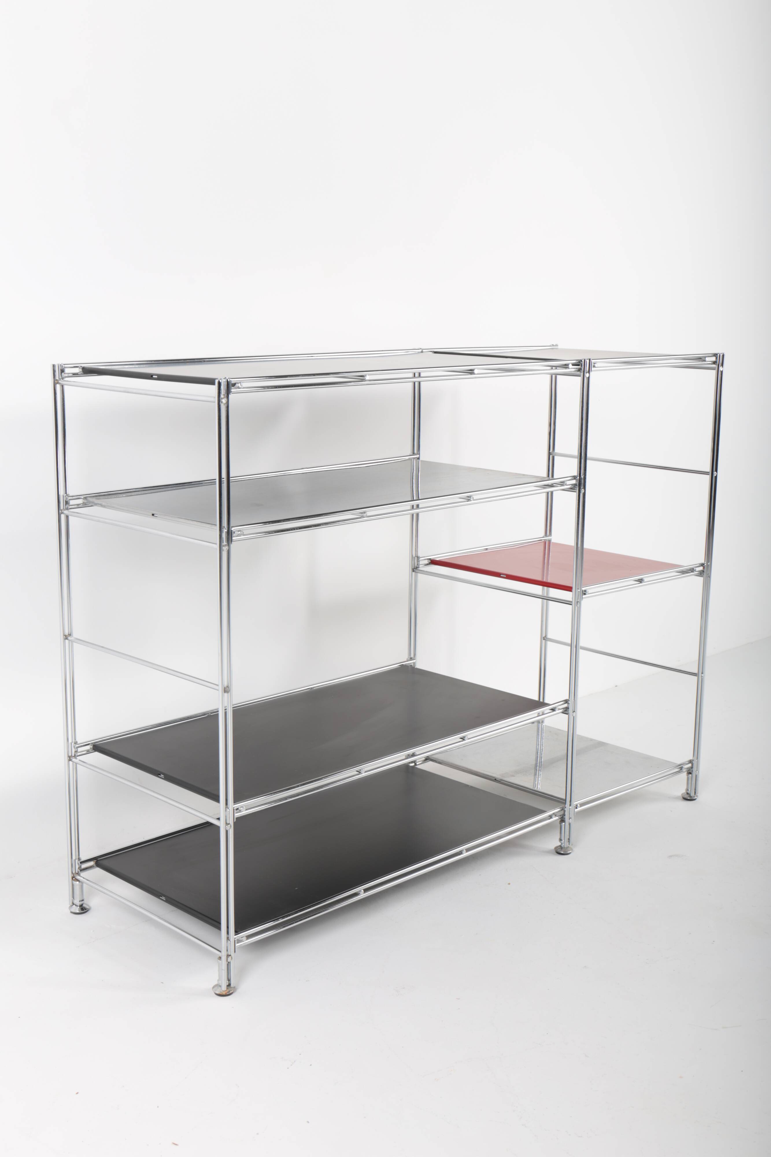 Vintage modular metal shelf