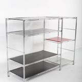 Vintage modular metal shelf