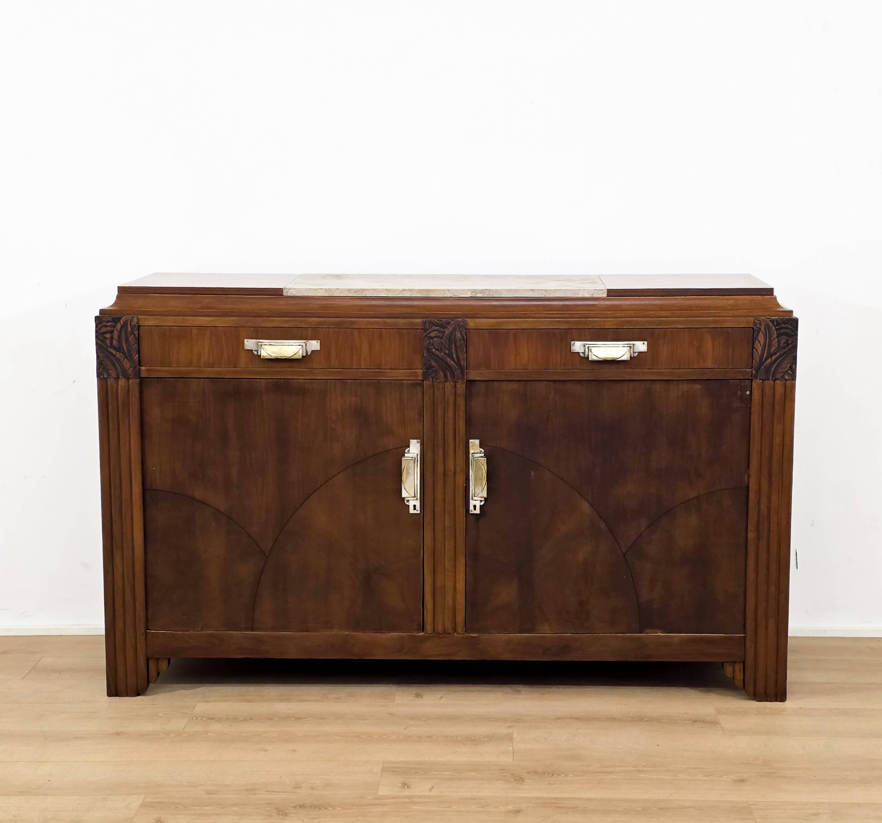 1930s Art Deco walnut sideboard