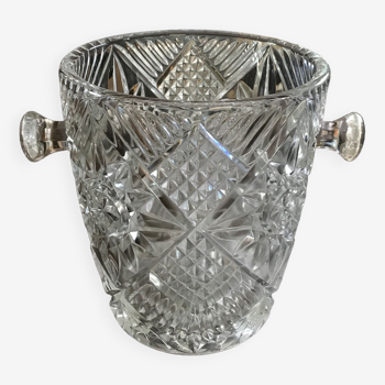 Champagne bucket in glass or so-called bohemian crystal