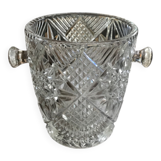 Champagne bucket in glass or so-called bohemian crystal