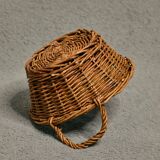 Small vintage wicker storage basket