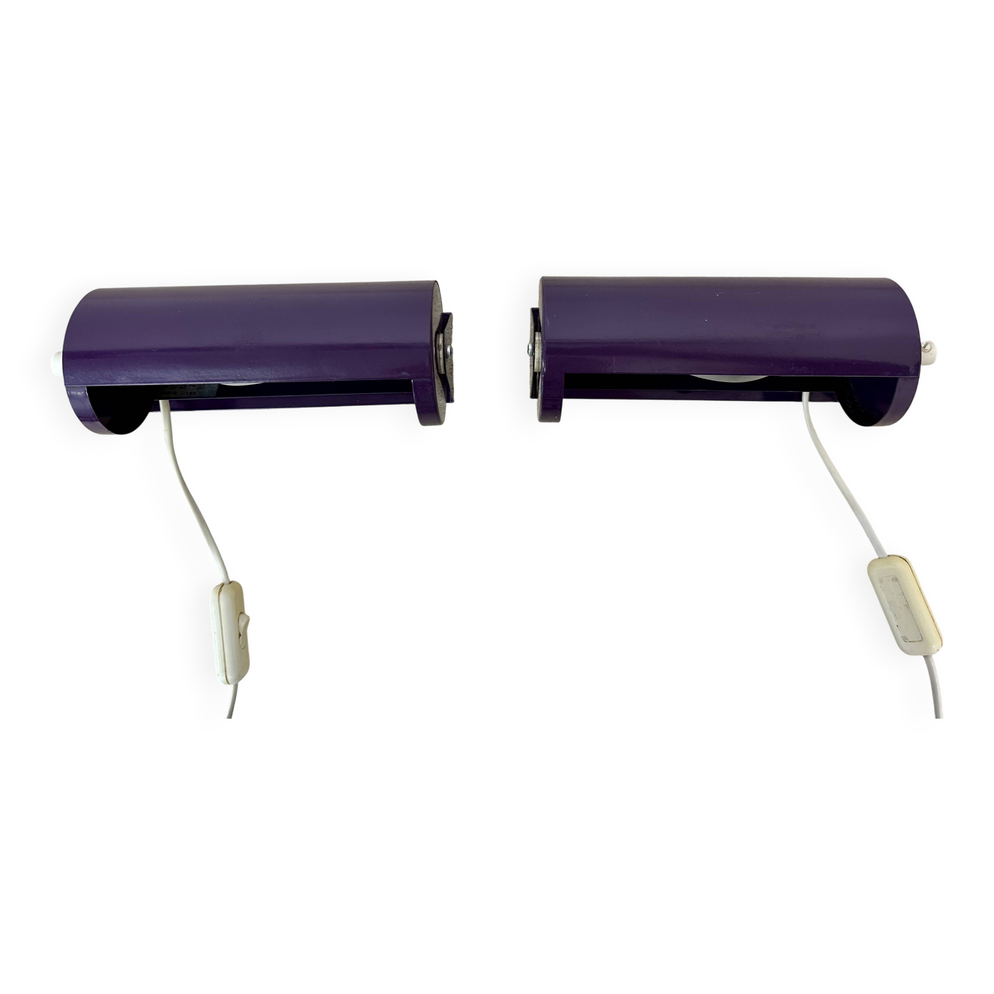 Vintage IKEA LOD V413 purple metal wall lamp bedside lamp wall lamp 1980s S