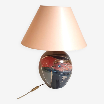 Lampe à poser céramique vintage Hauteur 61 cm