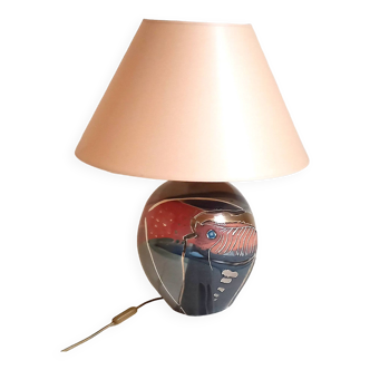 Lampe à poser céramique vintage Hauteur 61 cm