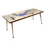 Coffee table with ceramics by Charles Emile Pinson, circa 1958.