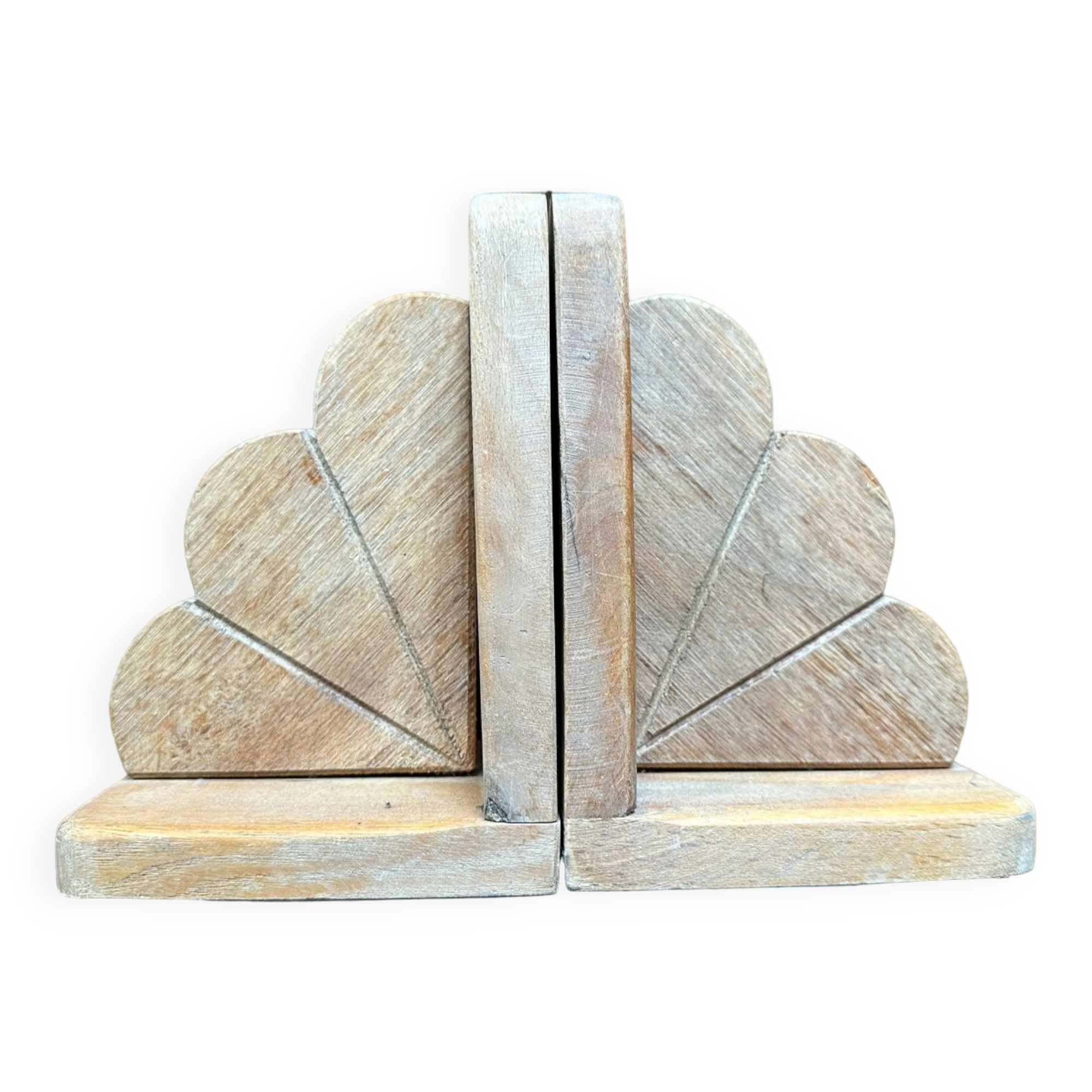 Pair of light wood bookends