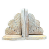 Pair of light wood bookends