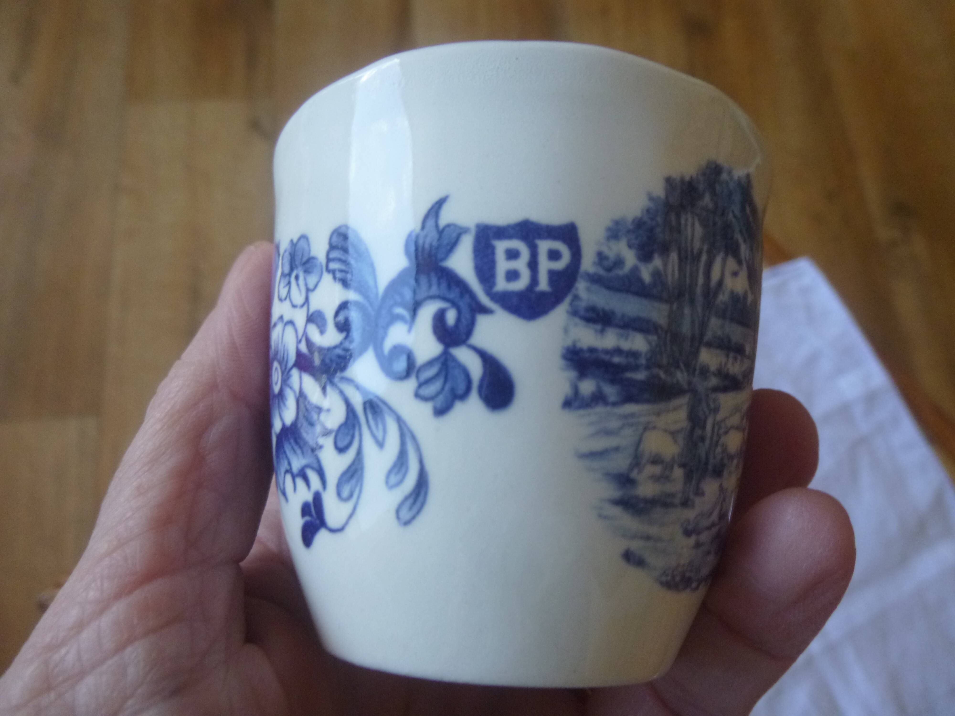 Sarreguemines BP coffee cup and saucer