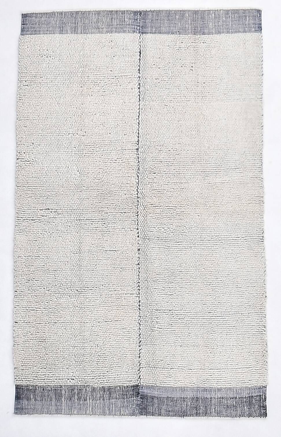 4x7 Blue & White Handmade Wool Turkish Rug, 135x213Cm