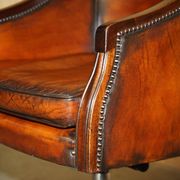 Restored leather captain's or director's chair