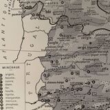 Lithograph map of Spain from 1928