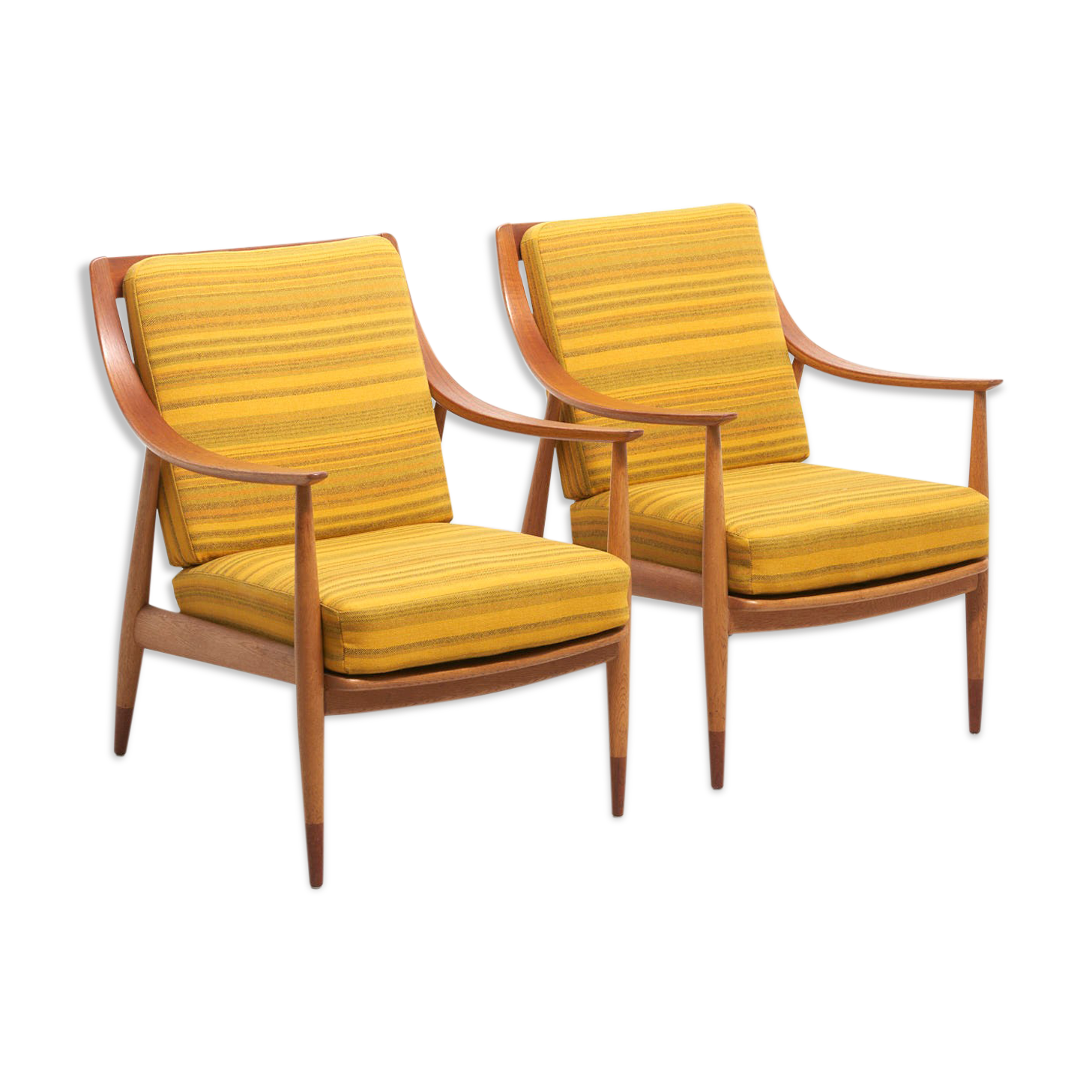 Pair of Armchairs Model FD 144 by Peter Hvidt and Orla Mølgaard-Nielsen, Denmark - 1950's