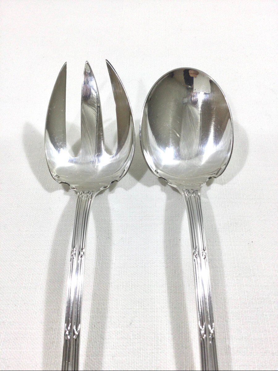 Christofle - Cross ribbon Model Salad Cutlery
