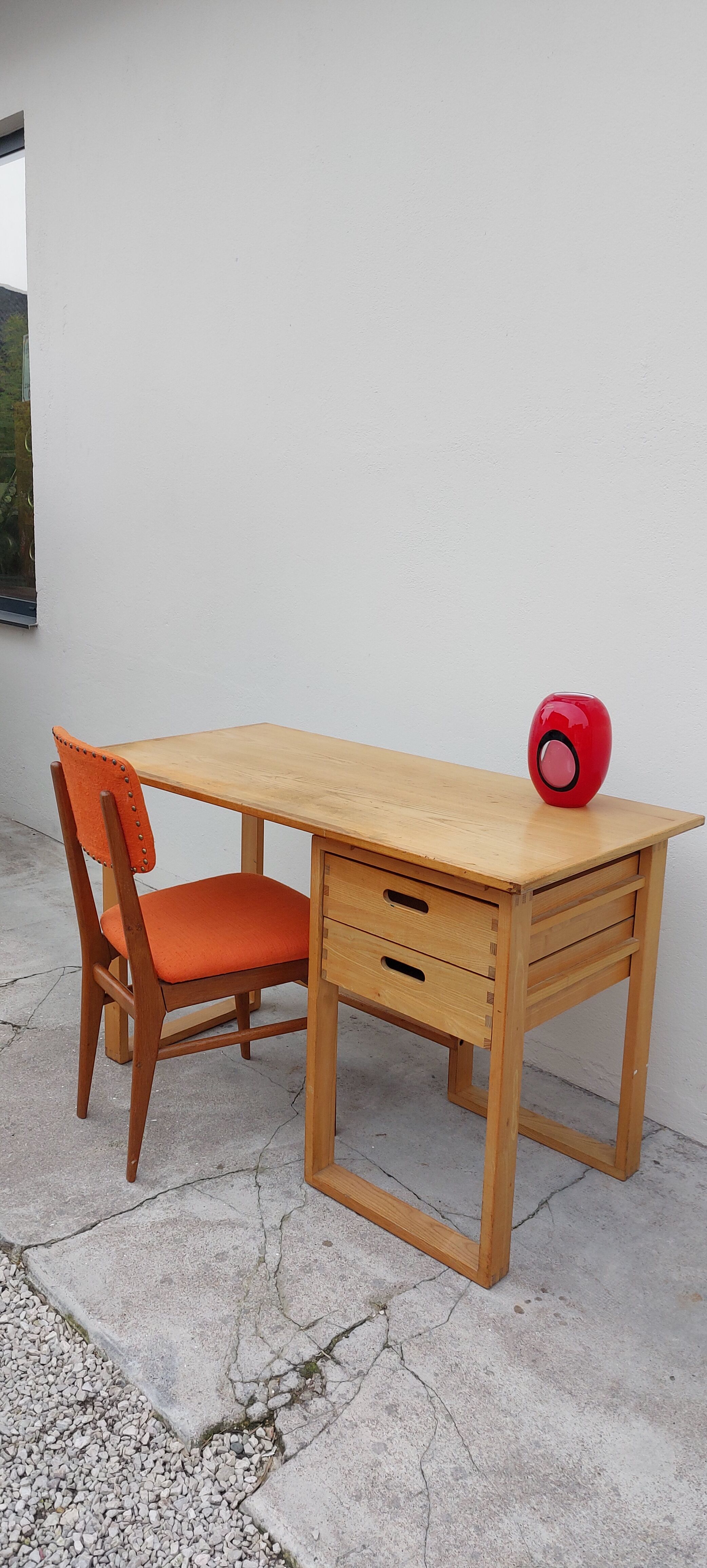 Bureau d'architecte vintage 2 tiroirs, 1960s