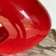 Red ceramic lamp drimmer modernist lampshade