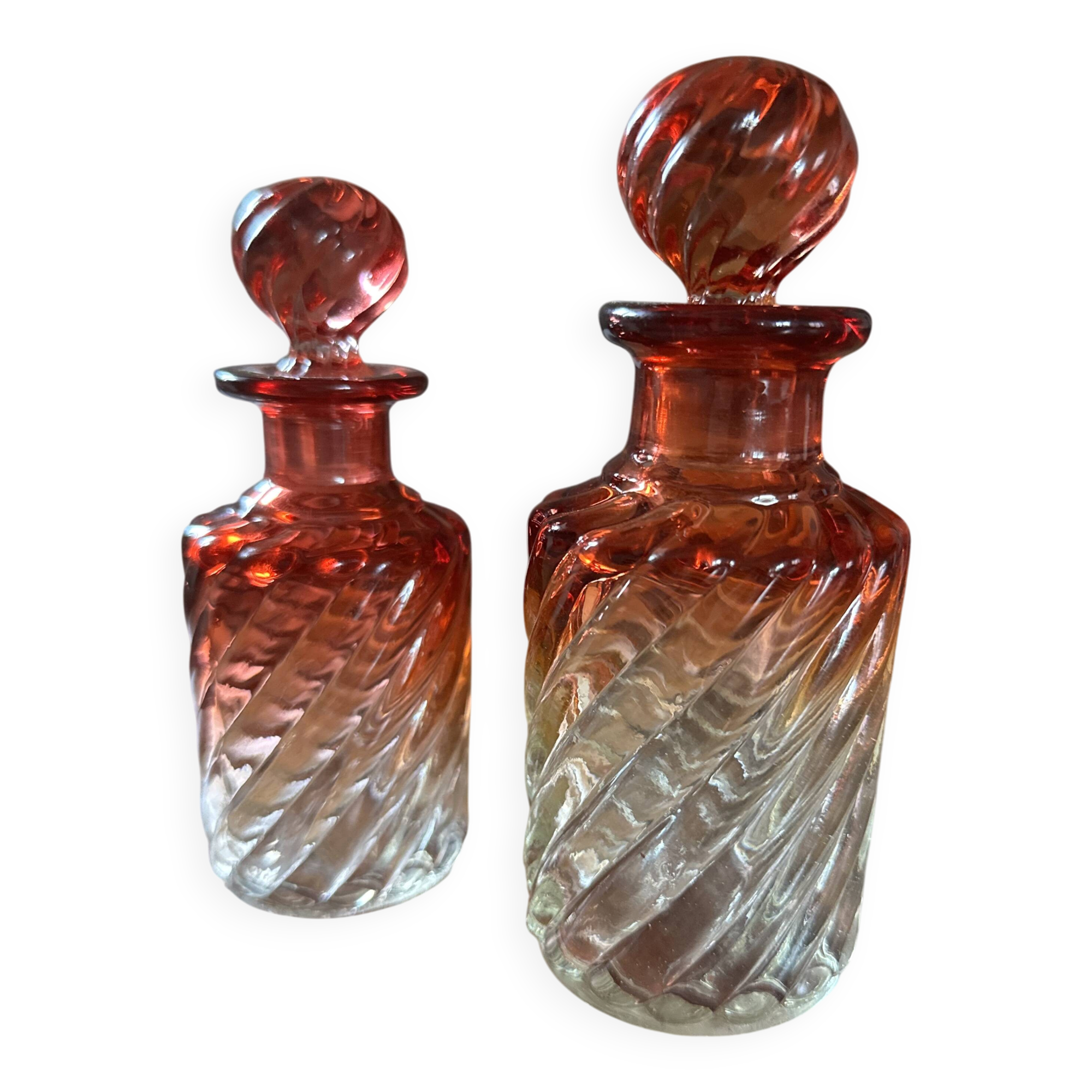 Baccarat red crystal bamboo vase