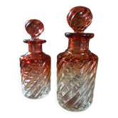Baccarat red crystal bamboo vase