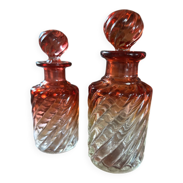 Baccarat red crystal bamboo vase