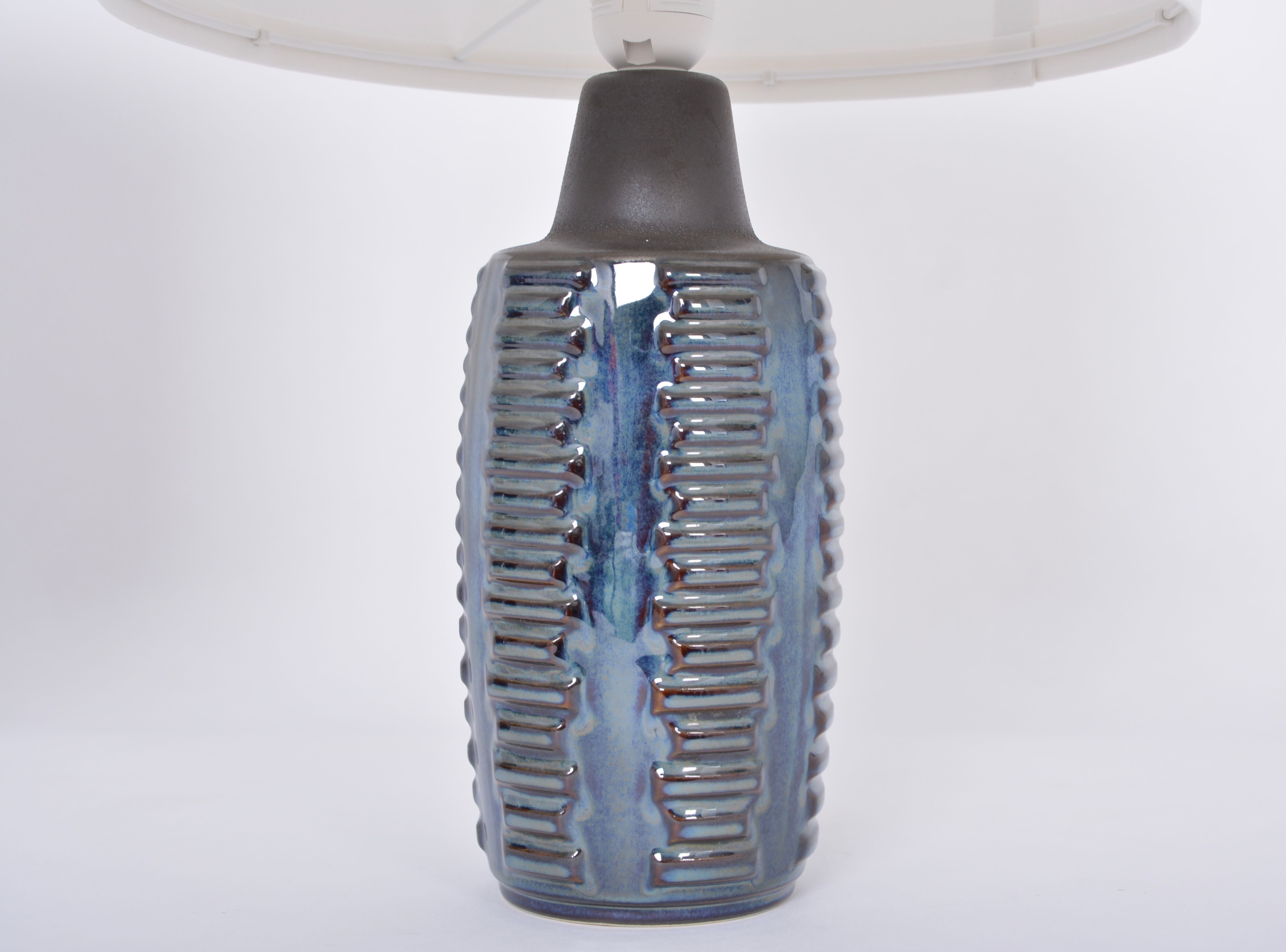 Pair of Blue Midcentury Table Lamps Model 1034 by Einar Johansen for Soholm