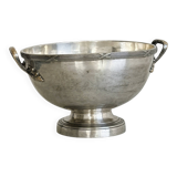 Metal salad bowl on foot