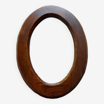 Miroir en bois ovale vintage