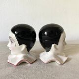 Pierrot salt and pepper egg cups