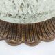 Ceiling lamp glass diamond tip and brass 70's