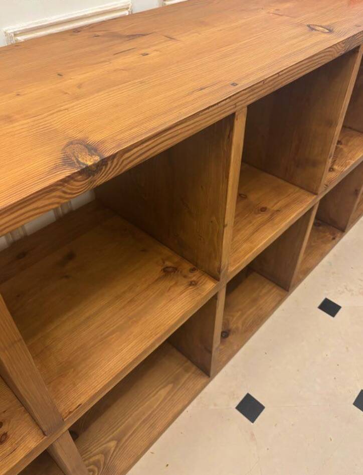 Large bookcase / solid wood shelving unit