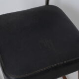 Black skai chair soft back