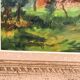 Ancien tableau Peinture Huile Toile Campagne Paysage Maison Jardin Arbre N