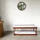 Italian modernist shelf in teak and Carrara marble, 1950s