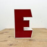 Vintage red facade letter e , 1970s