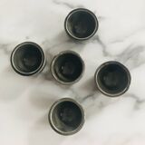 Set of 5 small vintage ceramic candlesticks