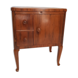 Wooden bedside table with shelf