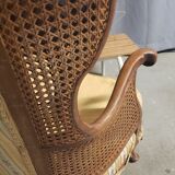 Canine and fabric armchair