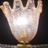 Charming Pink and Trasparent Murano Glass Chandelier by Barovier e Toso