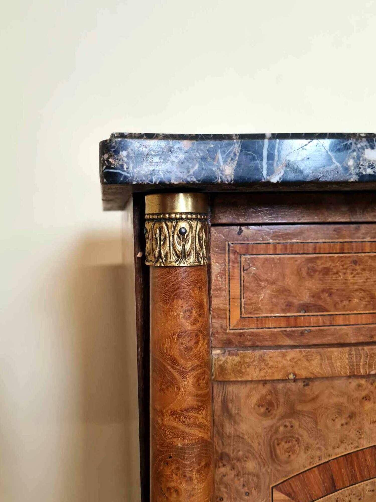 Pair Of Empire Style Furniture In Marquetry