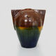 Vase in flamed stoneware with Rambervillers style ear. Signed