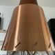 Scandinavian Boomerang chandelier from the 60s in teak, metal and glass