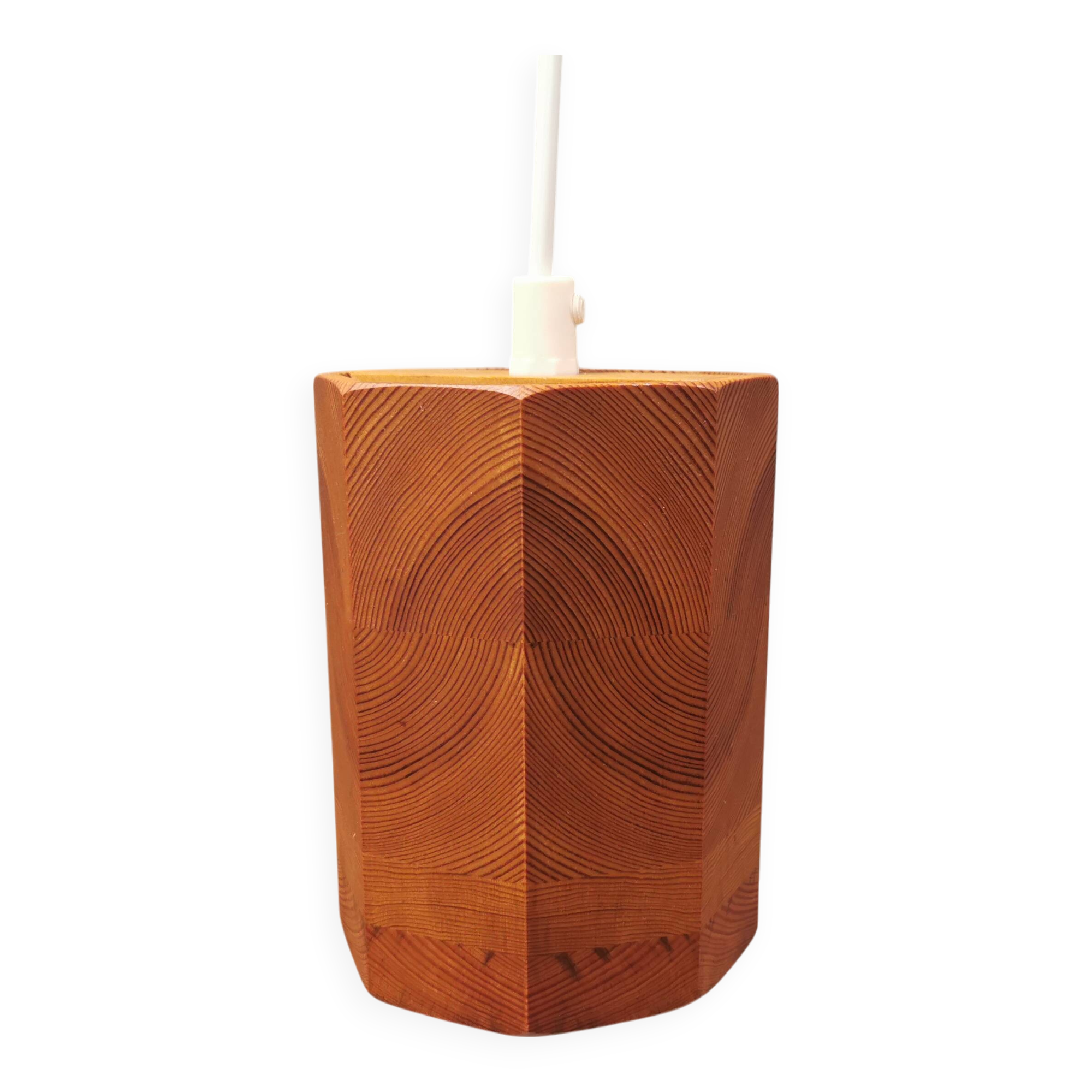Small pine hanging lamp, swedish 1970-80s