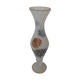 Vase glass frosted deco floral