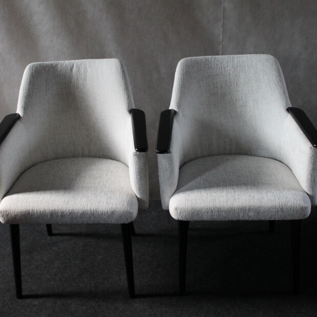 A pair of armchairs, 70s.