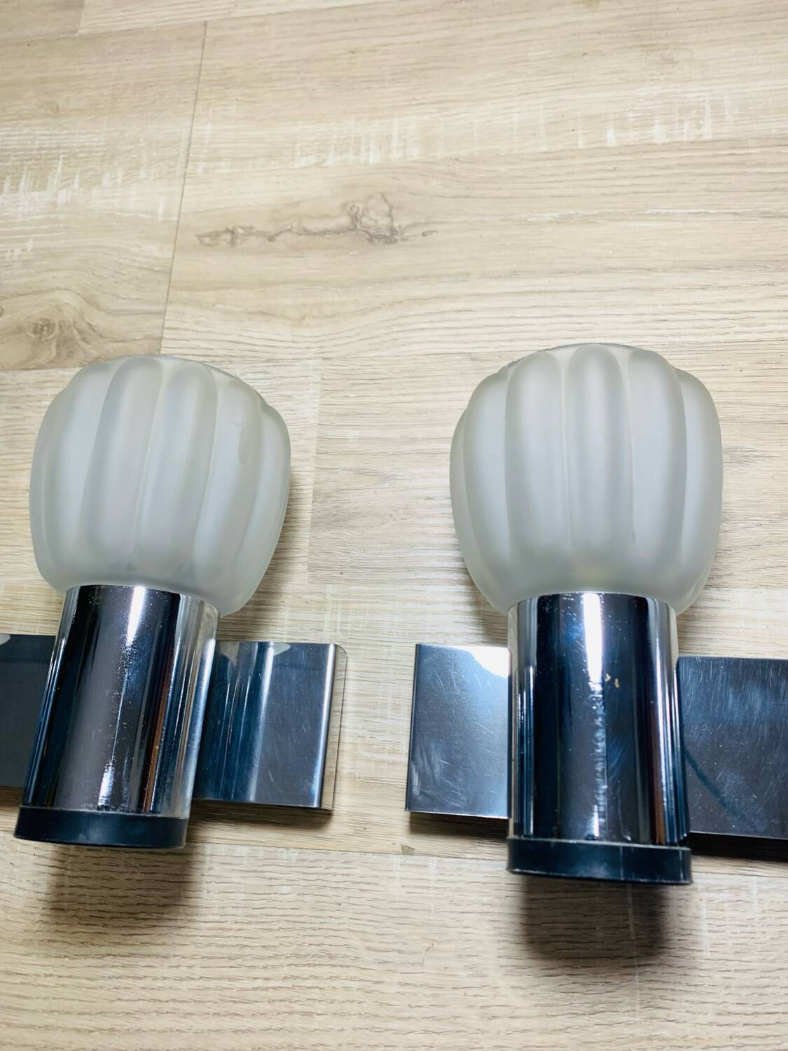 Pair of 70s wall lights