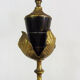 Pair of candelabra with 5 bronze branches and marble Napoleon III style. 19th