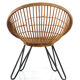 Chaise en rotin vintage des années cinquante de Noordwolde, Dirk van Sliedrecht.