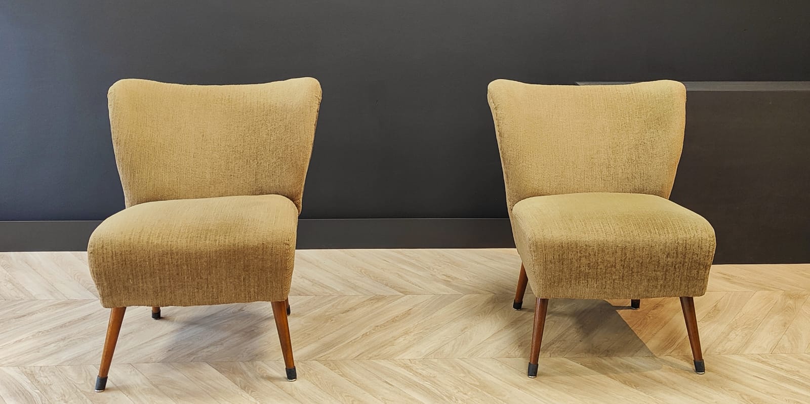 Two Mid Century cocktail chairs | Vintage - set of 2 armchairs