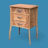 Art Deco chest of drawers in raw wood, 1930